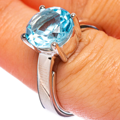 Rare Blue Topaz Ring Size 7.75 (925 Sterling Silver) R145976