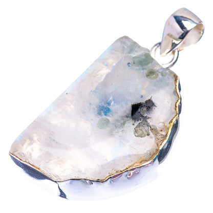Rainbow Moonstone Pendant 1 5/8" (925 Sterling Silver) P38853