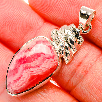 Premium Rhodochrosite 925 Sterling Silver Pendant 1 5/8" (925 Sterling Silver) PD37753