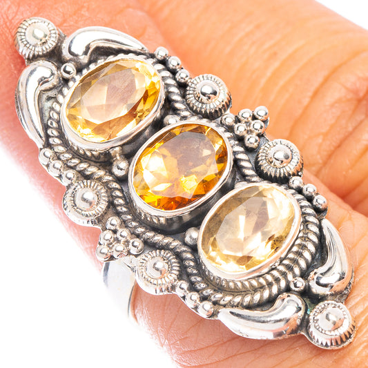 Citrine Ring Size 5.75 (925 Sterling Silver) R6978