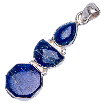 Lapis Lazuli Pendant 1 3/4" (925 Sterling Silver) P40154