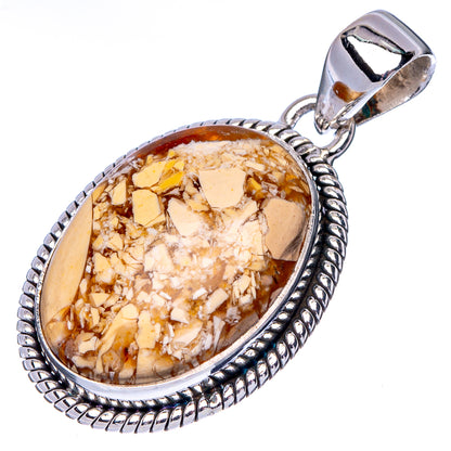 Brecciated Mookaite Jasper Pendant 1 3/8' (925 Sterling Silver) P40955