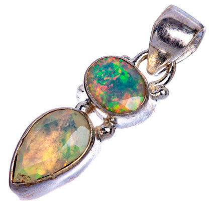 Rare Ethiopian Opal Pendant 5/8" (925 Sterling Silver) P40662