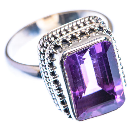 Faceted Amethyst 925 Sterling Silver Ring Size 8 (925 Sterling Silver) RING140327