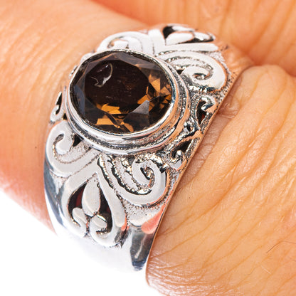 Smoky Quartz Ring Size 6.75 (925 Sterling Silver) R1532