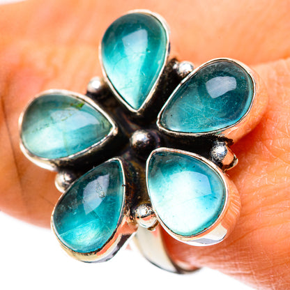 Large Blue Fluorite 925 Sterling Silver Ring Size 9 (925 Sterling Silver) RING139499