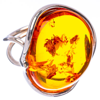 Baltic Amber Ring Size 9.5 (925 Sterling Silver) R1911