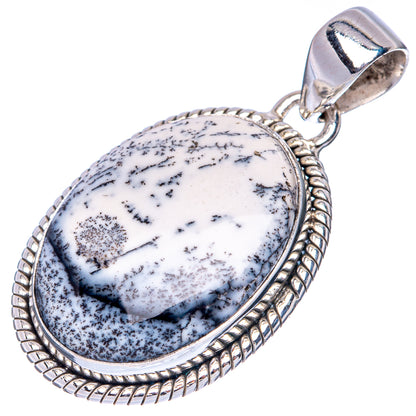 Dendritic Opal Pendant 1 1/2" (925 Sterling Silver) P41475