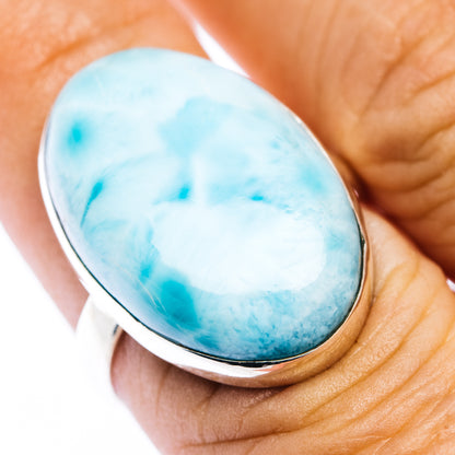 Larimar Ring Size 7.75 (.925 Sterling Silver)