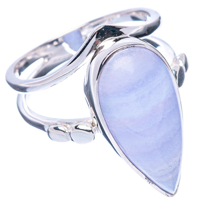 Premium Blue Lace Agate 925 Sterling Silver Ring Size 6.75 (925 Sterling Silver) R2705