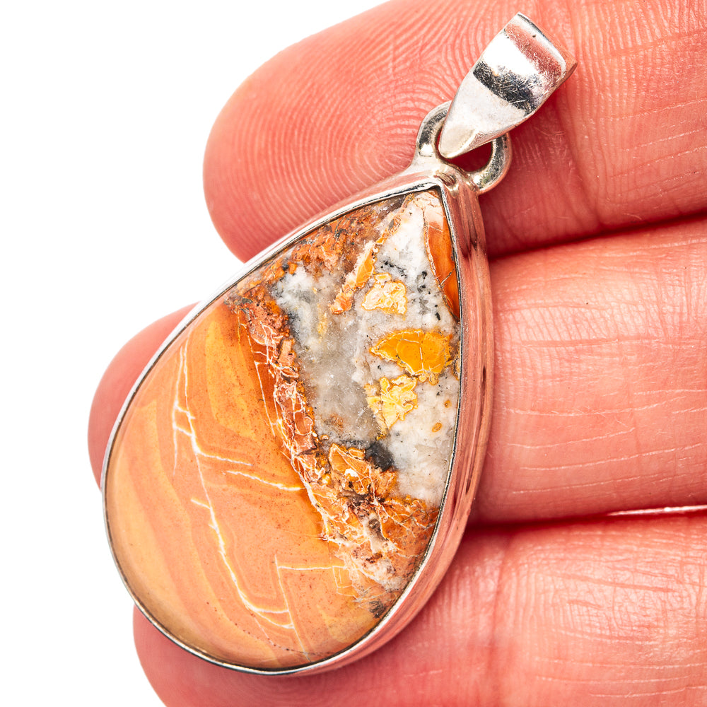 Maligano Jasper Pendant 1 5/8" (.925 Sterling Silver)