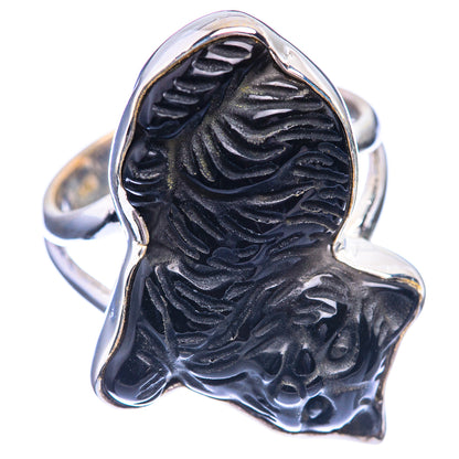 Black Onyx Cat Ring Size 6 (925 Sterling Silver) R141987