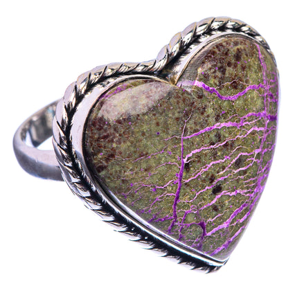 Large Stichtite 925 Sterling Silver Ring Size 7.75