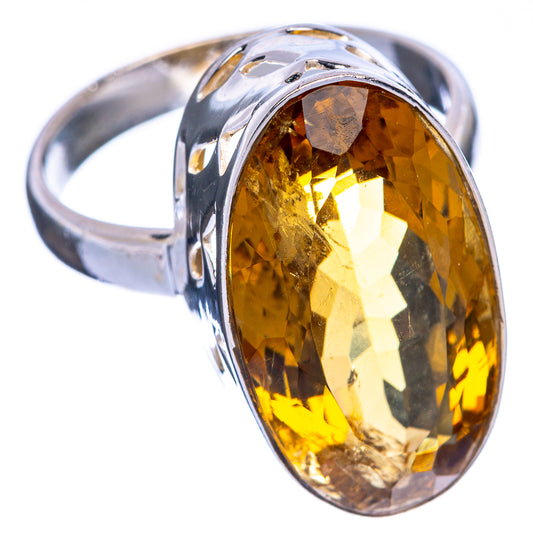Faceted Citrine Ring Size 9 (925 Sterling Silver) R144628