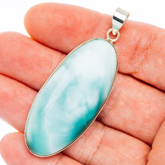 Premium Hemimorphite Pendant 2 1/4" (.925 Sterling Silver)