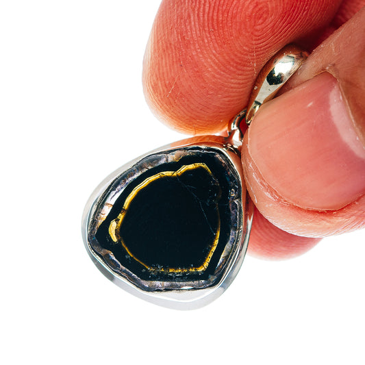 Watermelon Tourmaline Pendant 1 1/8" (German Silver)