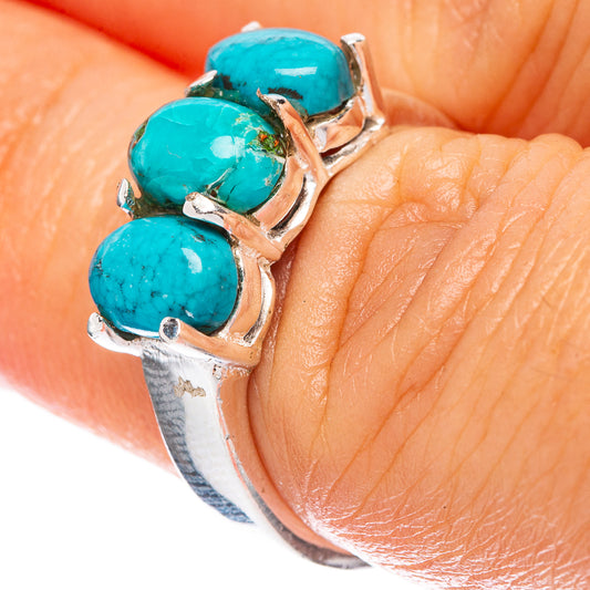 Turquoise Dainty Ring Size 6.25 (925 Sterling Silver) R5182