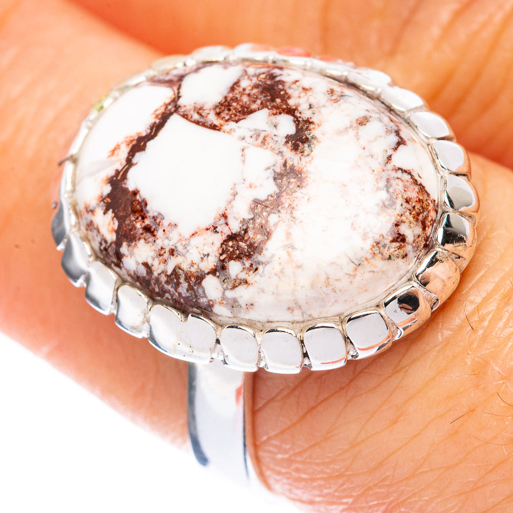 Wild Horse Jasper Ring Size 7.5 (925 Sterling Silver) R1931