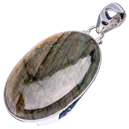 Labradorite Pendant 2 1/8" (925 Sterling Silver) P43178