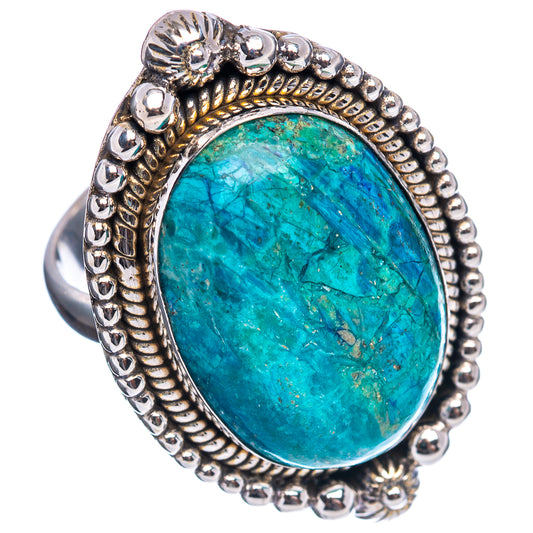 Sterling silver turquoise oval opal ring, ornate bead border and raised bezel