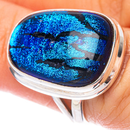 Dichroic Glass Ring Size 6 (925 Sterling Silver) R1667