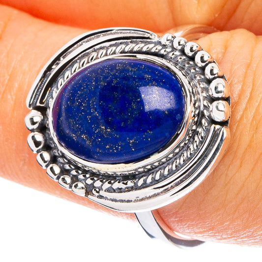 Lapis Lazuli 925 Sterling Silver Premium Ring Size 8 (925 Sterling Silver) R6463