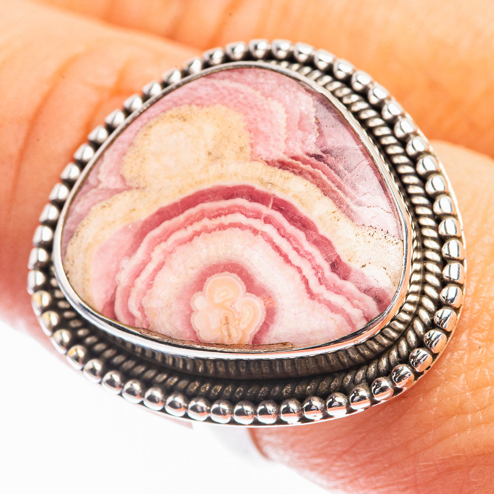 Rhodochrosite Stalactite Ring Size 8 (925 Sterling Silver) R141982