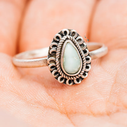 Southwestern Style Paloma Turquoise Ring Size 9 (.925 Sterling Silver)