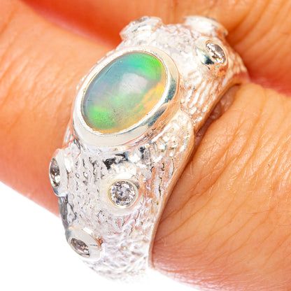 Rare Ethiopian Opal Ring Size 7.75 (925 Sterling Silver) R146010