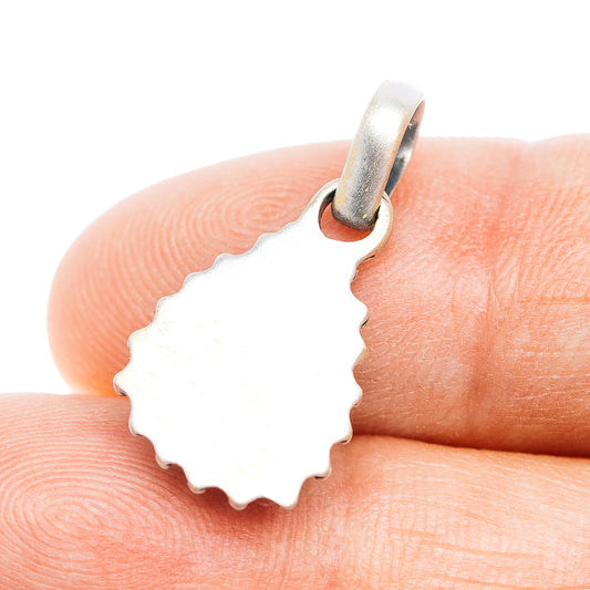 Sterling silver silhouette pendant with bail, plain back