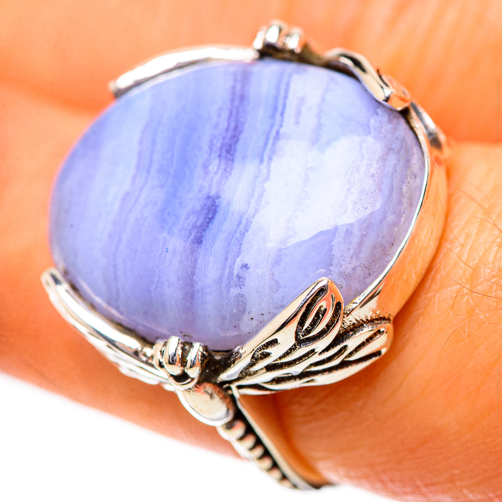Blue Lace Agate Ring Size 7 (925 Sterling Silver) RING139029