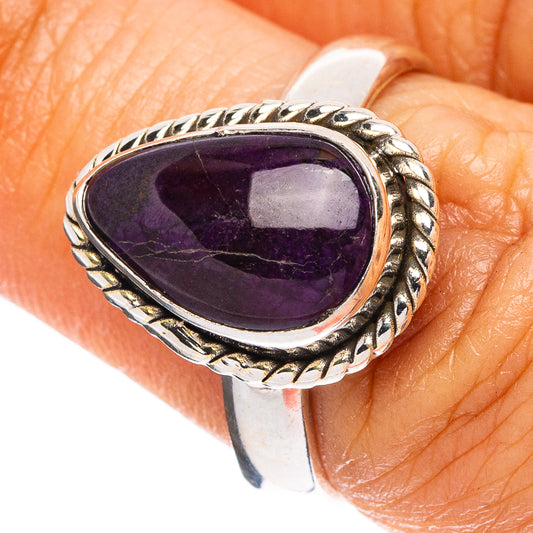 Mexican Purple Opal (Morado) Ring Size 7.25 (925 Sterling Silver) R5084