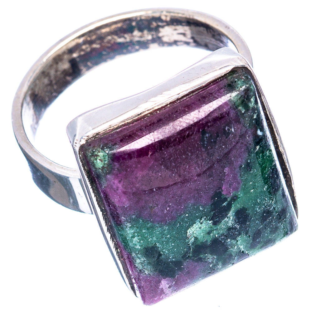 (Classic Series) Ruby Zoisite Ring Size 9.5 (.925 Sterling Silver)