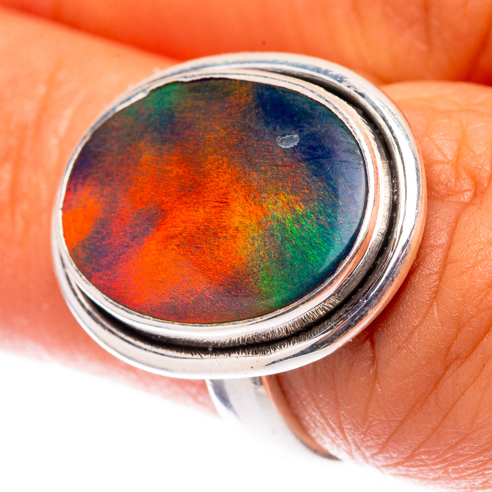 Aura Opal 925 Sterling Silver Ring Size 6.25 (925 Sterling Silver) RING140367