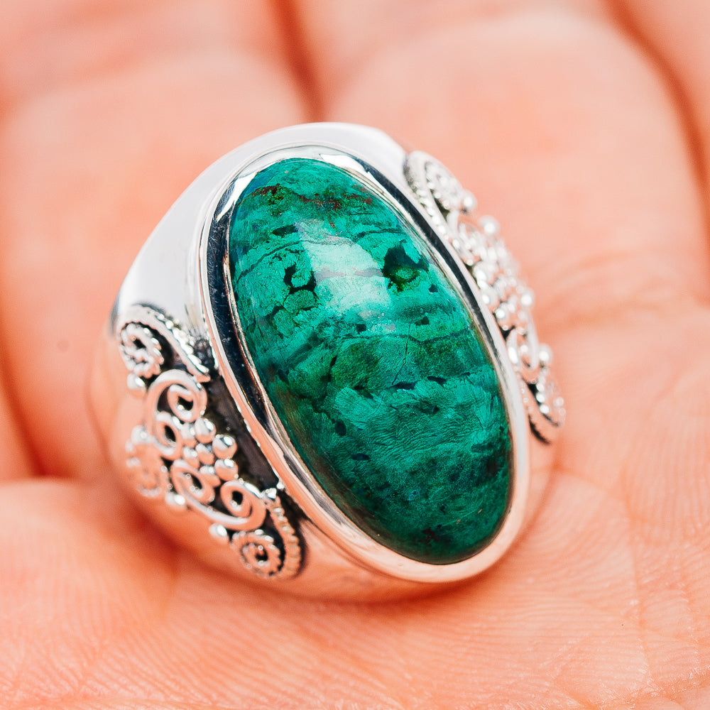 Exclusive Chrysocolla Ring Size 6.75 (.925 Sterling Silver)