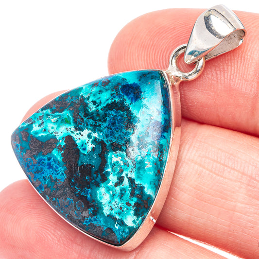 Shattuckite Pendant 1 3/8" (925 Sterling Silver) P44489