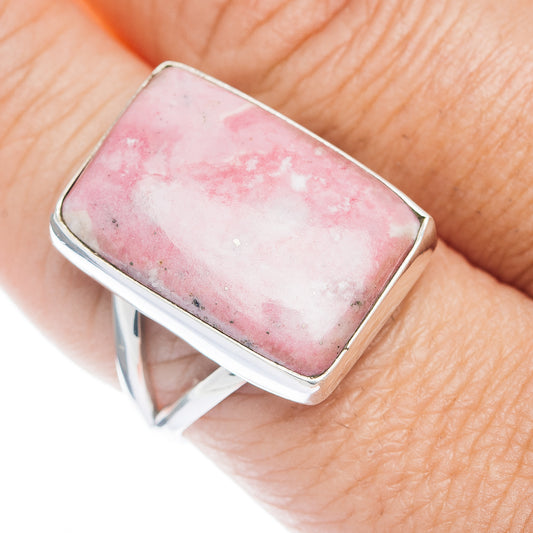 Premium Rhodonite Ring Size 9.25 (.925 Sterling Silver)