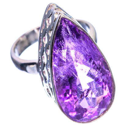 Large Faceted Amethyst Ring Size 6 (925 Sterling Silver) R144182