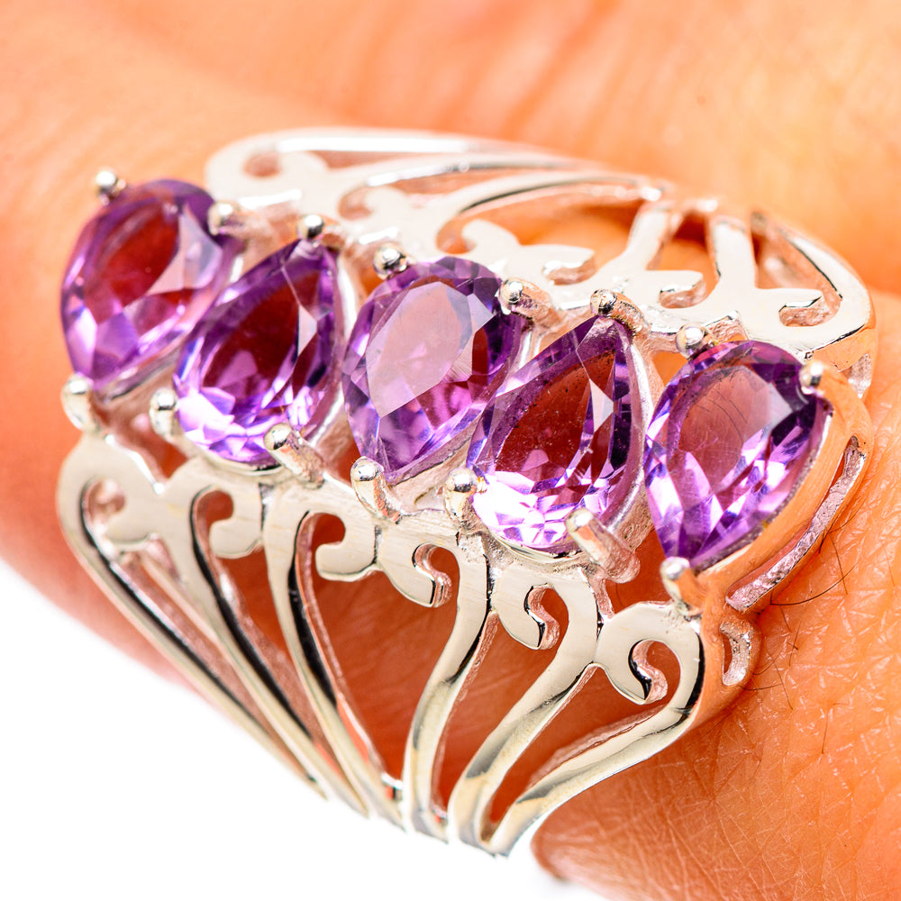 Faceted Amethyst Ring Size 8.5 (925 Sterling Silver) RING138857