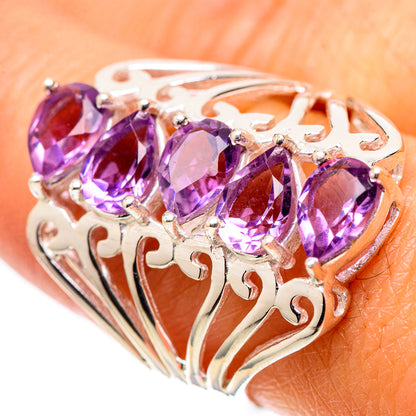 Faceted Amethyst Ring Size 8.5 (925 Sterling Silver) RING138857