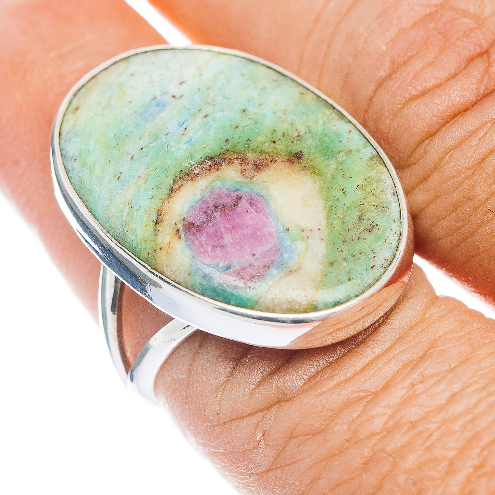 Premium Ruby Fuchsite Ring Size 7.75 (.925 Sterling Silver)