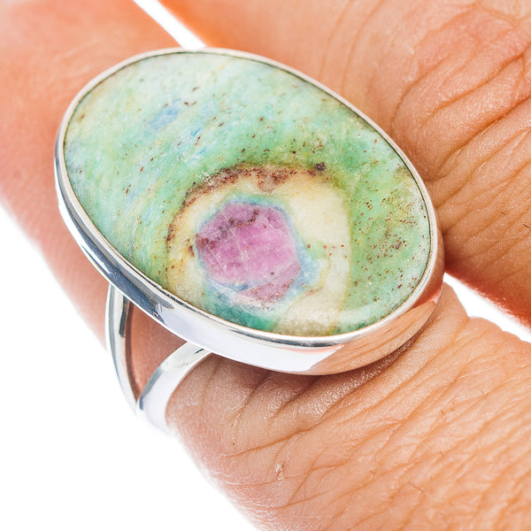 Premium Ruby Fuchsite Ring Size 7.75 (.925 Sterling Silver)