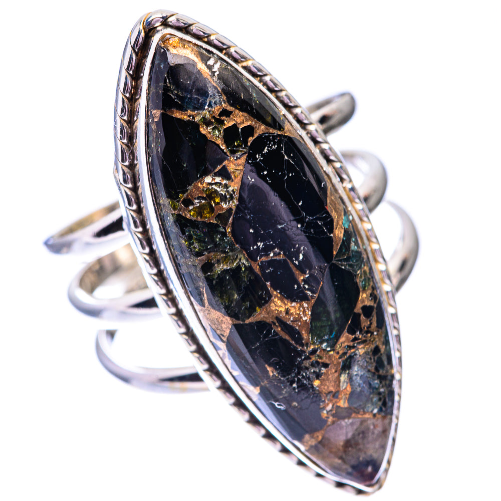 Large Mohave Black Onyx Ring Size 10 (925 Sterling Silver) R140659