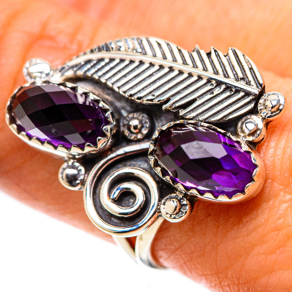 Faceted Amethyst Ring Size 8.25 (925 Sterling Silver) RING138533