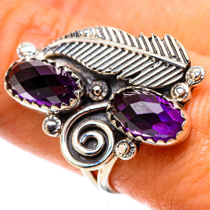Faceted Amethyst Ring Size 8.25 (925 Sterling Silver) RING138533