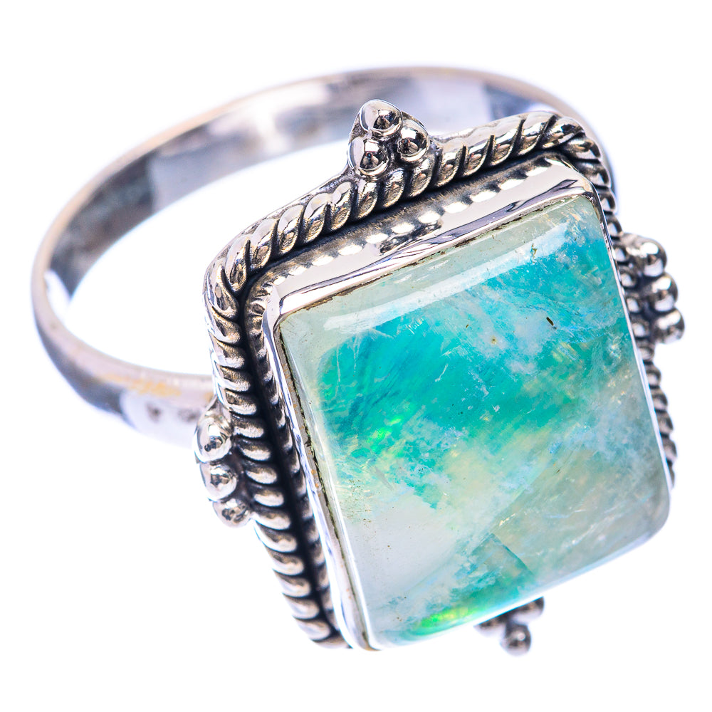 Green Moonstone Ring Size 9.75 (925 Sterling Silver) R141347