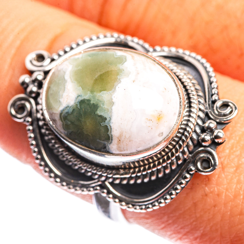 Ocean Jasper 925 Sterling Silver Ring Size 9