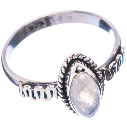 Rainbow Moonstone Ring Size 8 (925 Sterling Silver) R5670