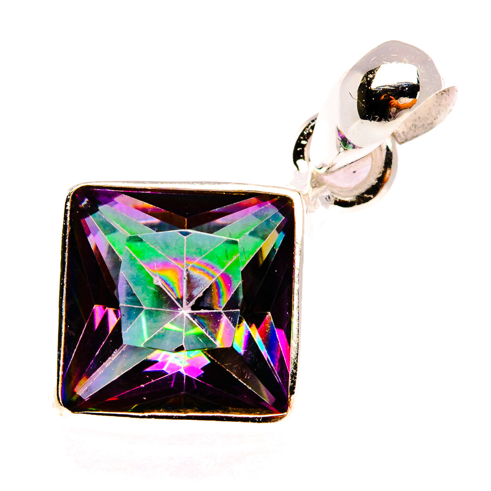Mystic Topaz Dainty Pendant 7/8" (925 Sterling Silver) PD37818