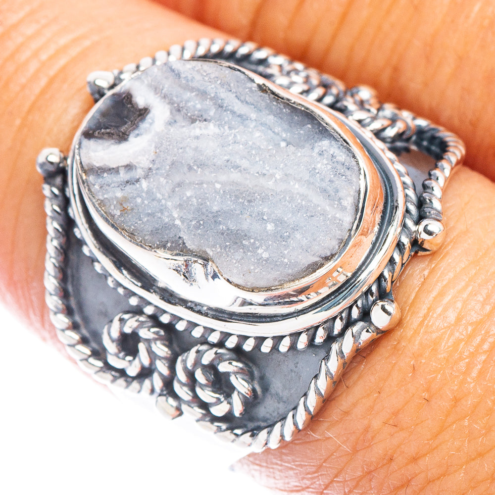 Desert Druzy Ring Size 8.5 (925 Sterling Silver) R6954